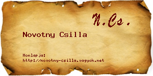 Novotny Csilla névjegykártya
