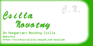 csilla novotny business card